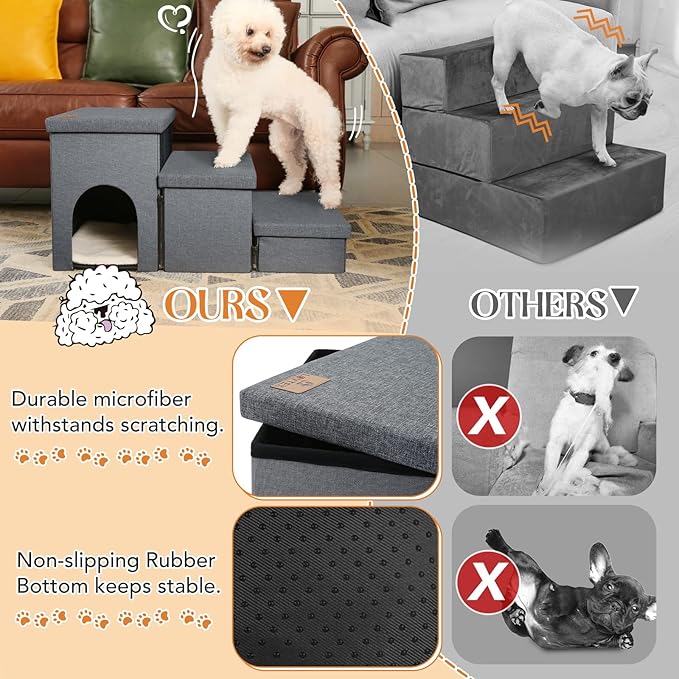 Dog Stairs for Small Dogs 22 inches(3