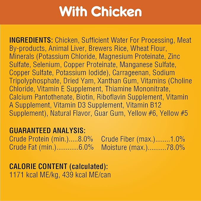 PEDIGREE CHOPPED GROUND DINNER Adult Canned Soft Wet Dog Food Variety Pack, with Chicken and Beef, 13.2 oz. Cans 24 Pack