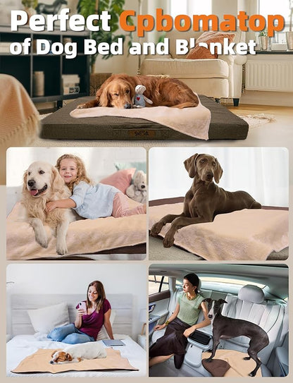 Sytopia Outdoor Dog Beds for Large Dogs with Detachable Blanket (36 x 27 in)
