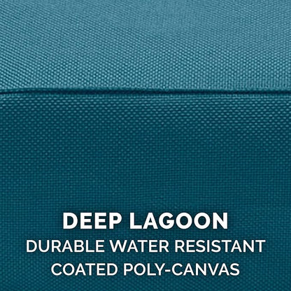 Furhaven Replacement Dog Bed Cover Water-Resistant Indoor/Outdoor Logo Print Oxford Polycanvas Mattress, Washable - Deep Lagoon, Jumbo (X-Large)