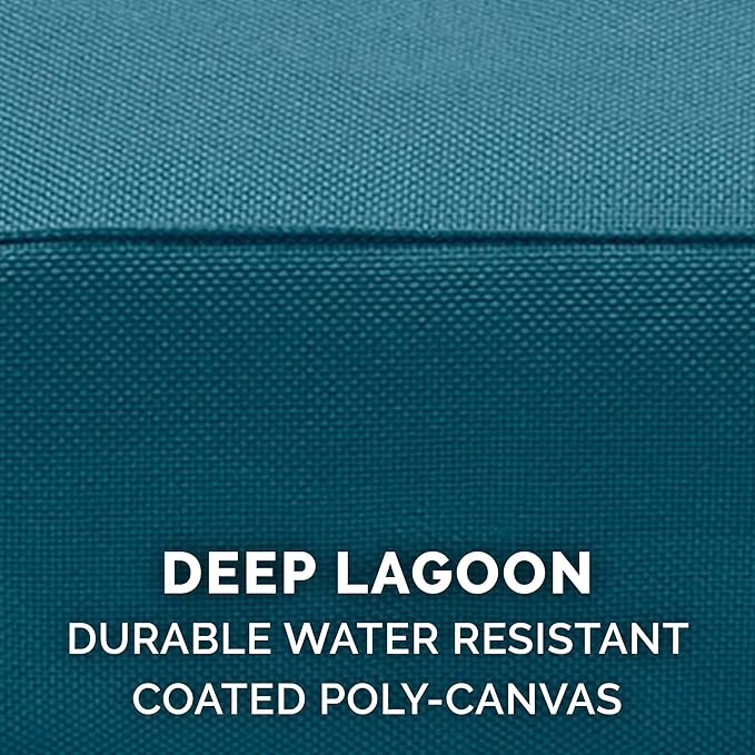 Furhaven Replacement Dog Bed Cover Water-Resistant Indoor/Outdoor Logo Print Oxford Polycanvas Mattress, Washable - Deep Lagoon, Medium