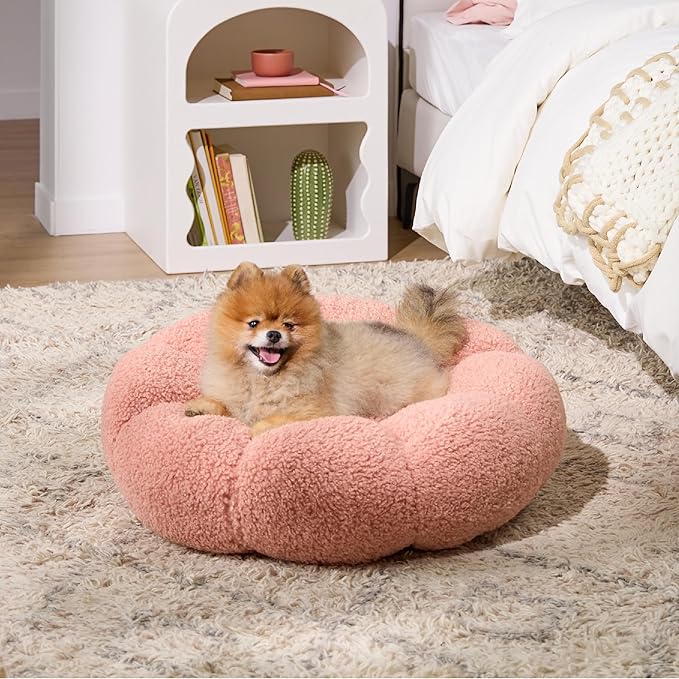 Lesure Calming Small Dog Bed 25 lbs, 23"