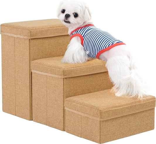 Uross Dog Stairs with Storage 3-Steps