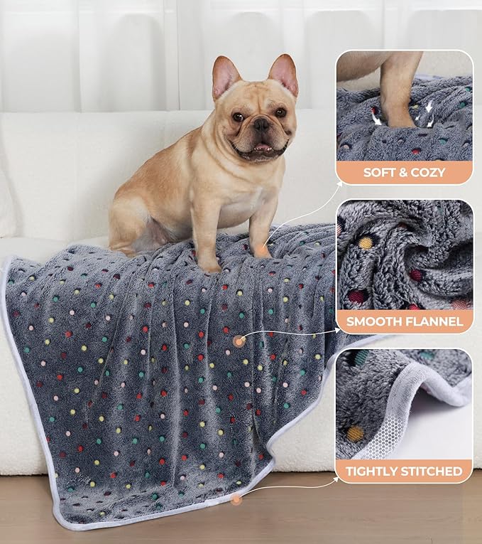 Luciphia 1 Pack 2 Pet Blankets for Dogs Cats Large(41x31 inch)