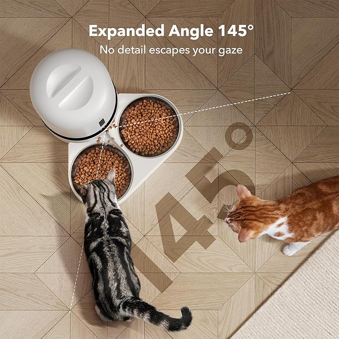 PETLIBRO Automatic Cat Feeder with Camera for Two Cats, 1080P HD Video with Night Vision, 5G WiFi Pet Feeder with Phone APP Control, 2-Way Audio for Cat & Dog, Low Food & Motion & Sound Alerts