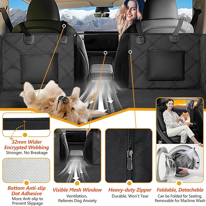 Back Seat Extender for Dogs 400lbs, Sturdy