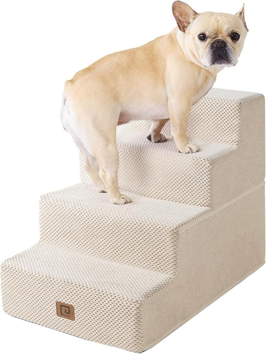 EHEYCIGA Dog Stairs for Bed 18”H 4-Step Dog