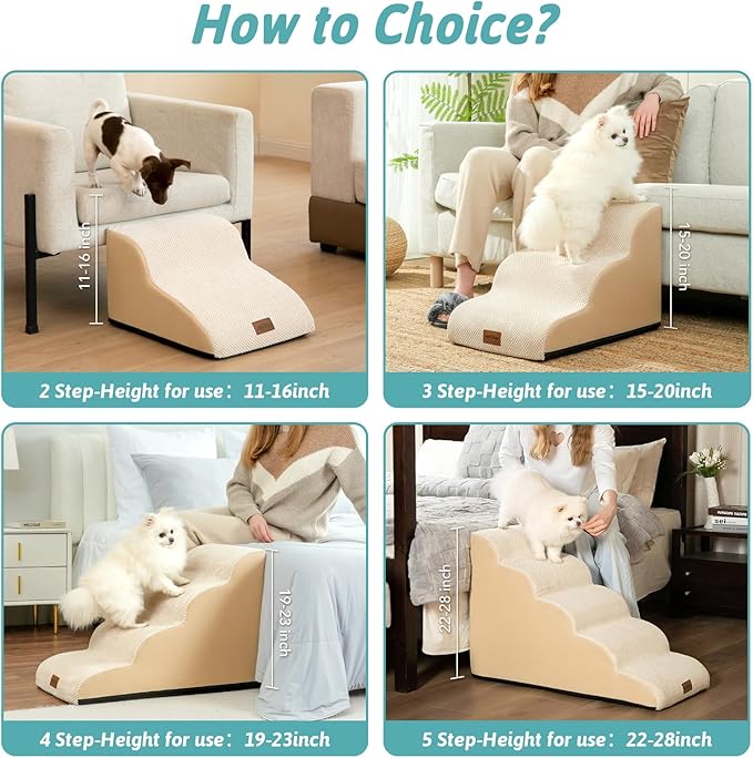 Dog Stairs for Chair 15.7x19.7x11.8in, Light 2 Tiers