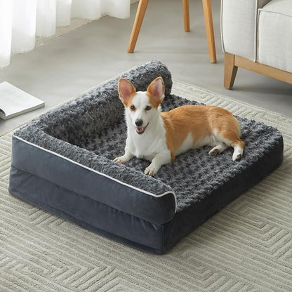 BFPETHOME Orthopedic Dog Beds for Large Dogs-Waterproof Sofa Dog Bed with Removable Washable Cover