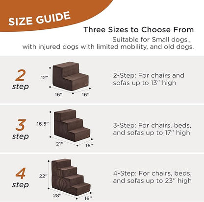 Lesure Dog Stairs for High Beds 2-Steps Dog