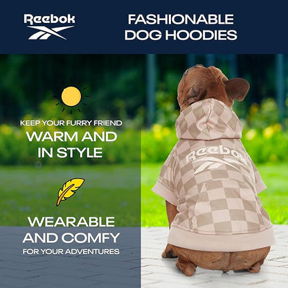 Reebok Dog Hoodie – Fleece Dog Sweater with Leash Hole