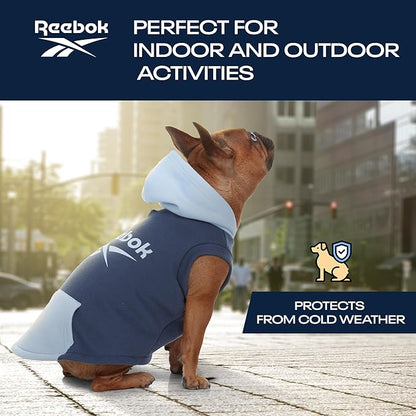 Reebok Dog Hoodie – Fleece Dog Sweater with Leash Hole