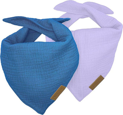 Premium Cotton Dog Bandanas 2 Pack