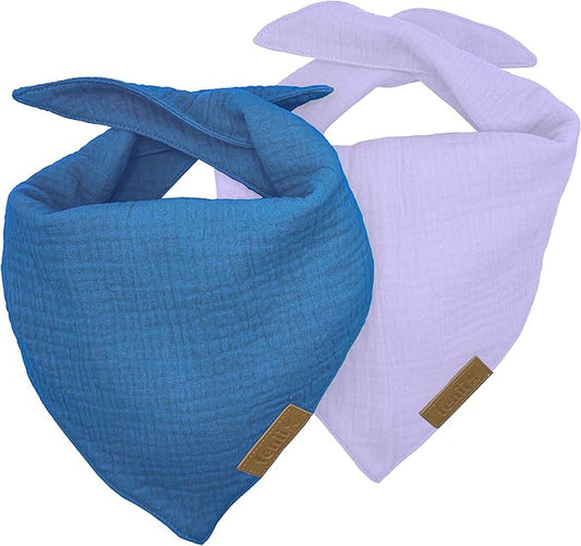 Premium Cotton Dog Bandanas 2 Pack