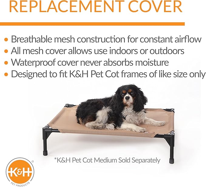 K&H Pet Products Elevated Cooling Outdoor Dog Bed 32 X 25 Inches
