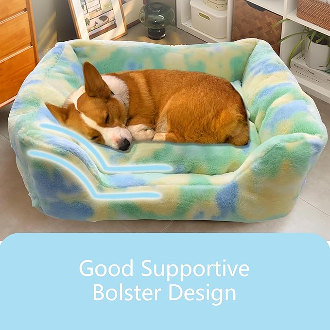 Dog Beds for Small Dogs Green,31inch)