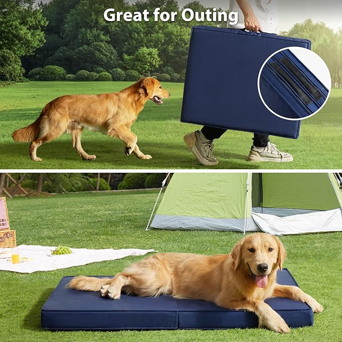 RRPETHOME Waterproof Outdoor Dog Beds Large Sized Dog