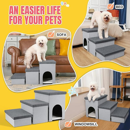 Dog Stairs for High Beds 22 inches(3