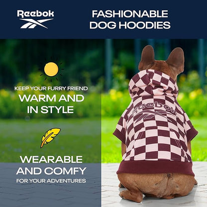 Reebok Dog Hoodie – Fleece Dog Sweater with Leash Hole