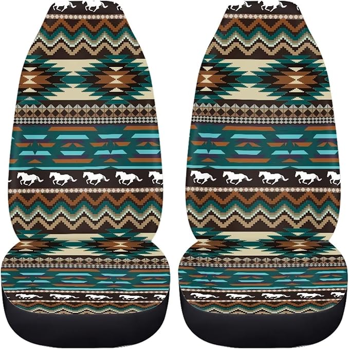 UNICEU Tribal Horse Car Seat Cover Western High