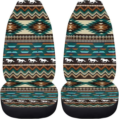 UNICEU Tribal Horse Car Seat Cover Western High