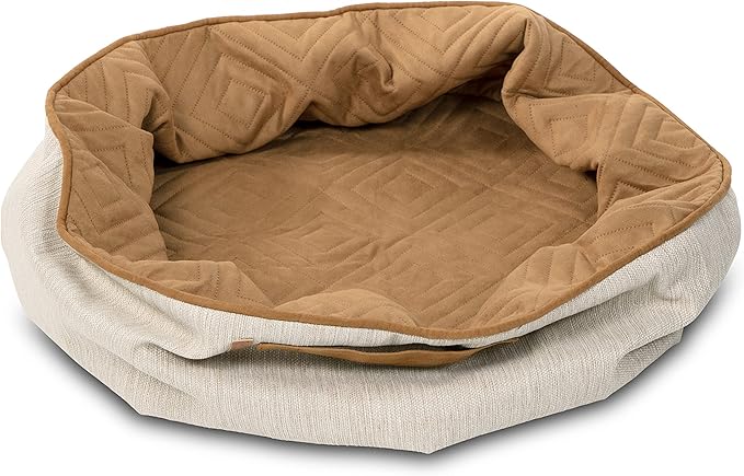 Luna Linen Cream Small Round Cloud Dog Bed Cover