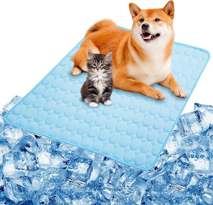 SHEJIZE Dog Cooling Mat Dog Cooling Pad Self Cooling Blanket 20x16inch/50x40cm)