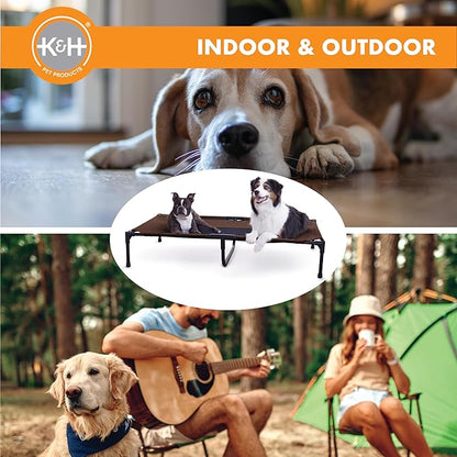 K&H Pet Products Dog Cots Beds for Large Dog- Elevated Outdoor Dog Cot Bed- Raised Dog Hammock Cooling Bed- Washable