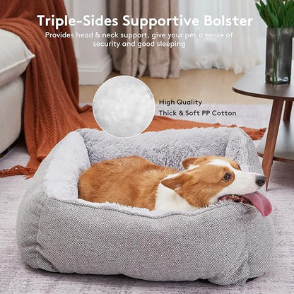 FURTIME Small Dog Beds for Small Dogs S(20''x19''x6'')