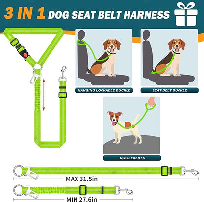 Back Seat Extender for Dogs Large Hard Bottom Car Seat Cover Waterproof Sturdy Nonslip Pets Dog Hammock Backseat Protector for Car