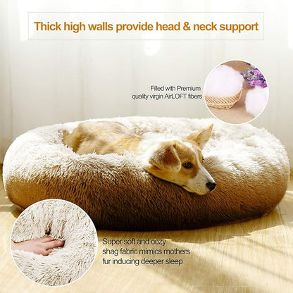 JEMA Calming Dog Beds for Medium Large Dogs 24 Inch