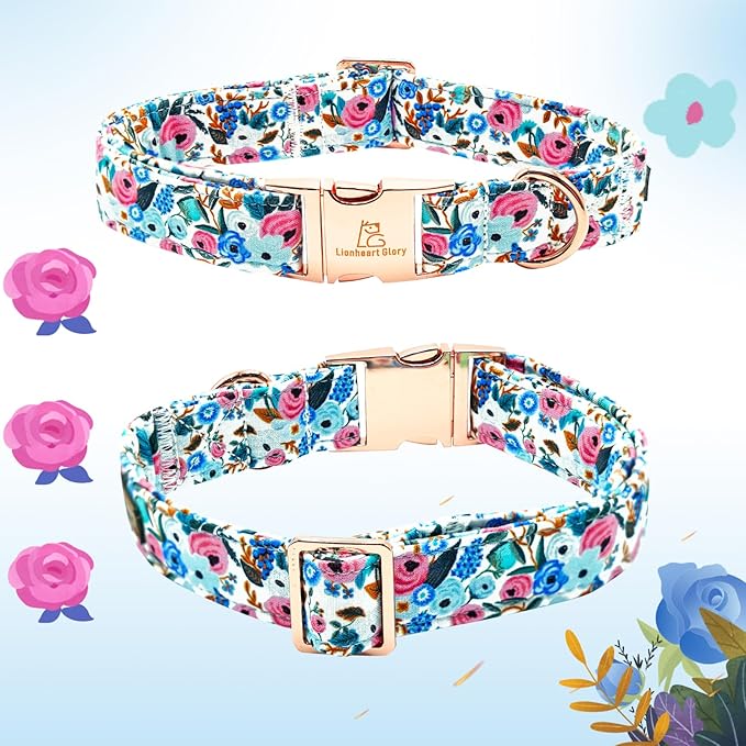 Lionheart glory Dog Collar Pink Flower Dogs Collar