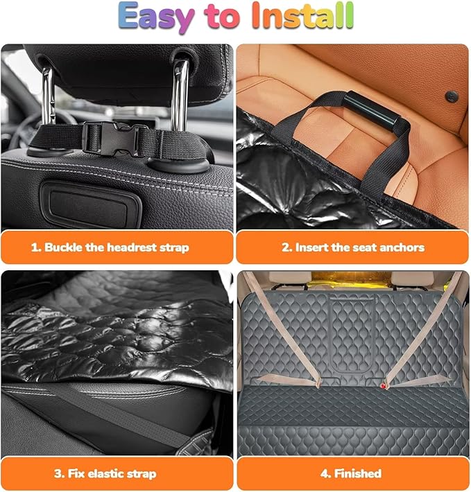 URPOWER Dog Car Seat Cover for Back Seat