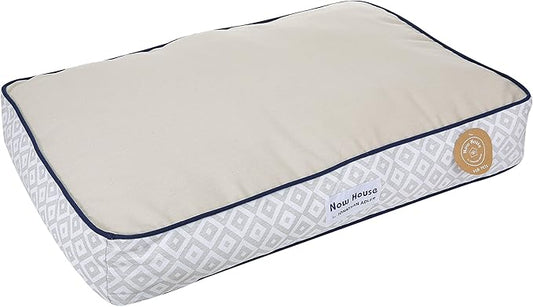 Now House for Pets by Jonathan Adler Grey Diamond Cushion Dog Bed (FF16059)