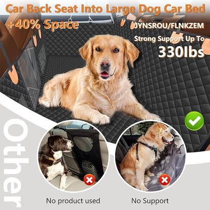 Hard Bottom Dog Car Seat Cover for Back Seat