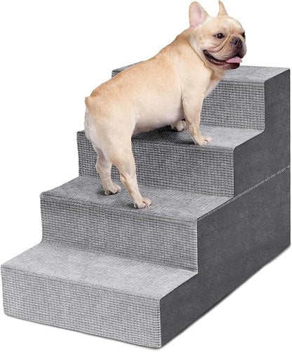 Heeyoo Dog Stairs for Small Dogs 4-Step Dog 18" High