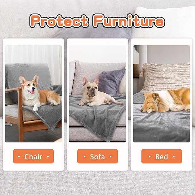 Large Dog Blanket-60 x 80" Soft Fleece Dog Blanket for Large Dog Washable