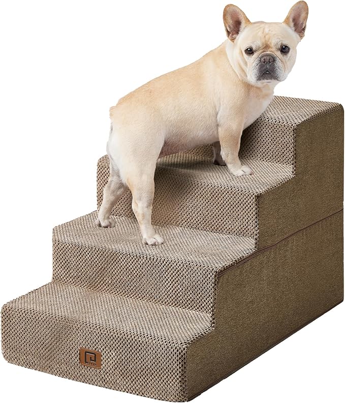 EHEYCIGA Dog Stairs for Bed 20”H 4-Step Extra