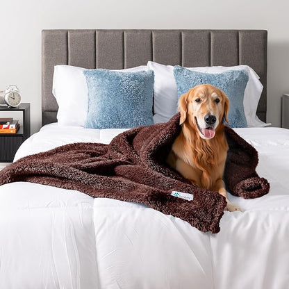 PetAmi Dog Blanket for Large Dogs Brown 60x80