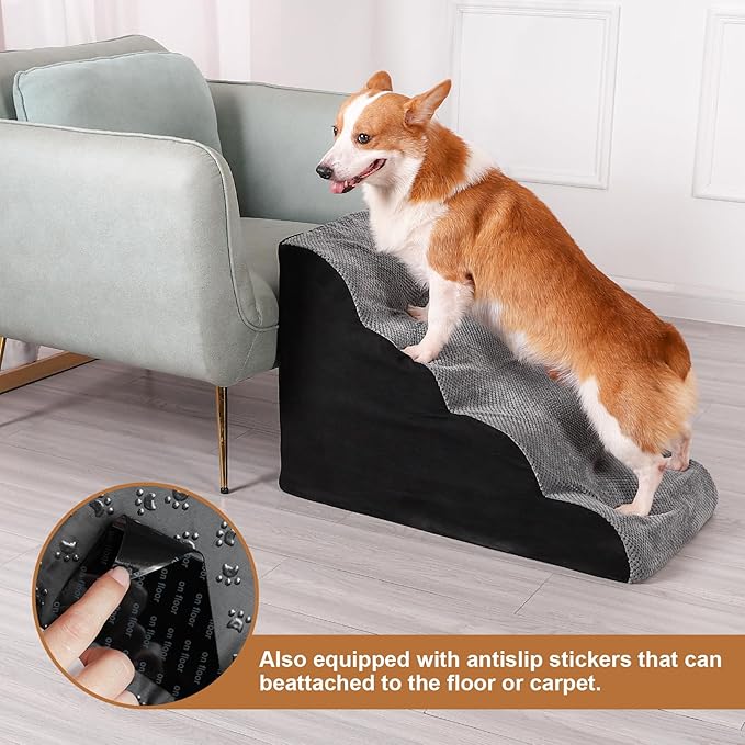 Dog Stairs for Small Dogs 4 Steps