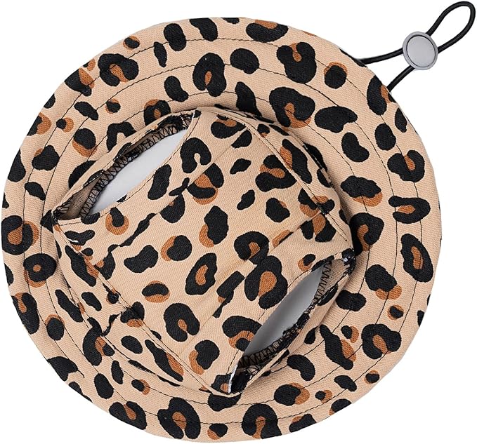 Pet hat with Ear Holes Sunscreen Baseball Cap Suitable for Small and Medium-Sized Dogs Outdoor Climbing hat in Summer Pet Products (Brown