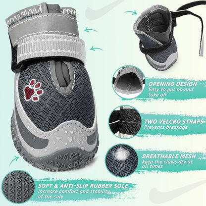 Lukovee Dog Shoes for Large Small Medium Dogs 4)