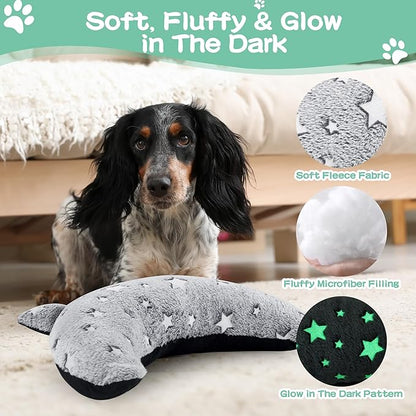 HOMBYS Chewproof Dog Pillow Glow in The Dark Dog Claming Pillow for Dog Anxiety Reduce
