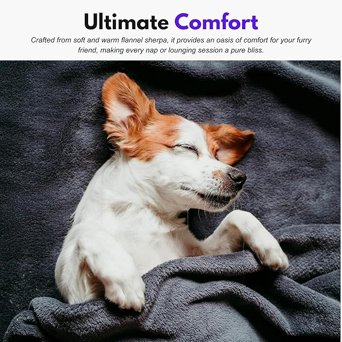 Waterproof Dog Blanket for Couch - Reversible and Waterproof Blanket Design for Sofa, Bed & Floor - Soft & Warm Pet Blanket Couch Cover - Dog & Cat Blanket & Bed Cover - Machine Washable (50 x 60 in)