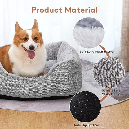 FURTIME Small Dog Beds for Small Dogs S(20''x19''x6'')