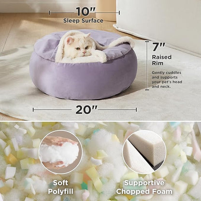 Lesure Cat Bed with Cover Cave 20"