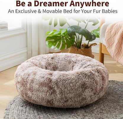 Calming Dog Bed for Cats and Small Dogs 19.7'')