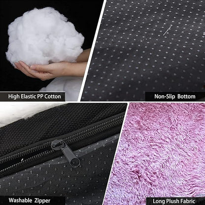 Calming Dogs/Cats Bed Fluffy Plush Dogs/Cats Mat for Furniture Protector with Waterproof Lining