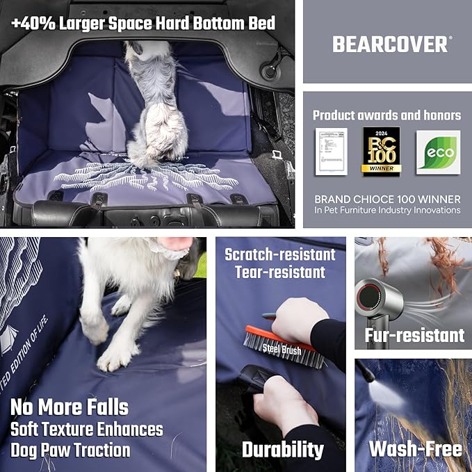 Next-Gen Back Seat Extender for Dogs 500lbs Capacity,Hard