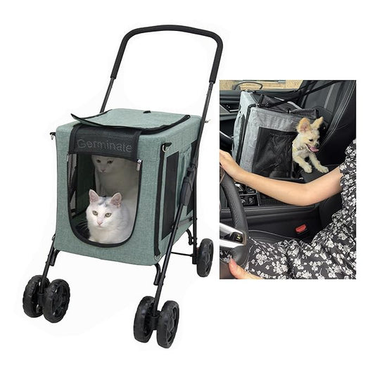 3 in 1 Cat Stroller with Detachable Carrier 15 20 30 Lbs 2 Two